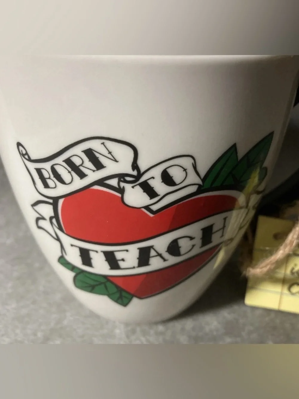 Teacher Gift Coffee Mug Born To Teach Teach For Life NWT Secret Celebrity